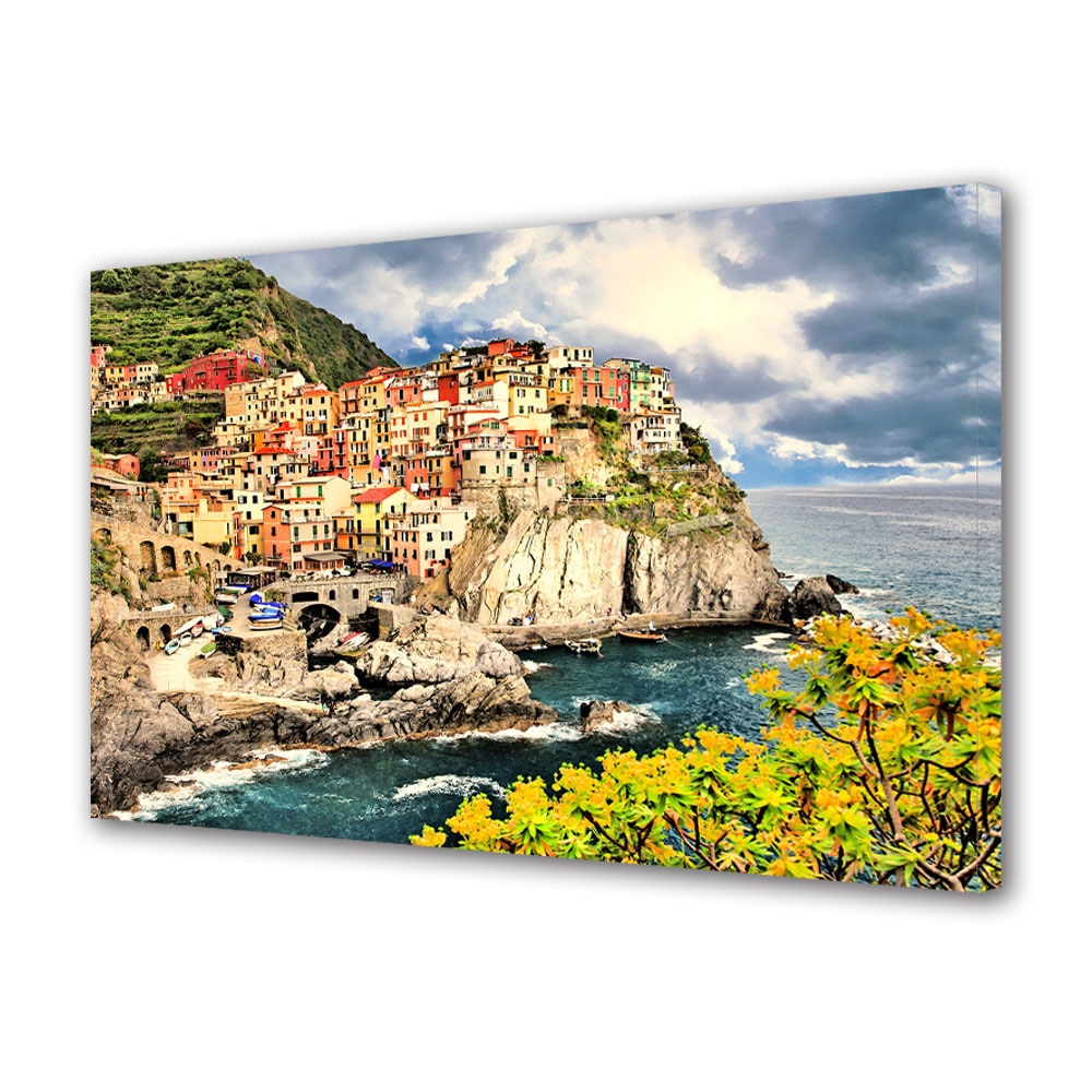 Tablou Canvas Luminos in intuneric VarioView LED Urban Orase Oras la mare, 40 x 60 cm