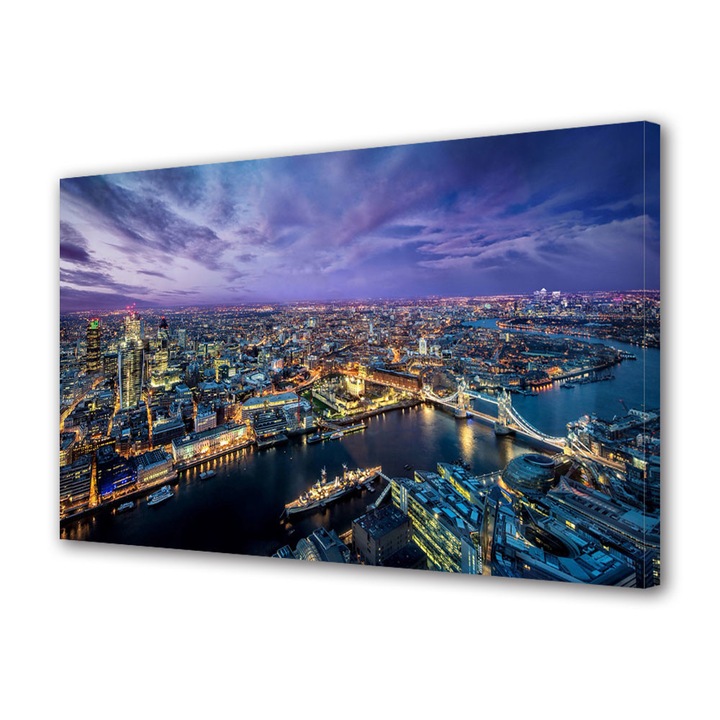Tablou VarioView MoonLight Fosforescent Luminos in Urban Orase Londra noaptea, 50 x 70 cm