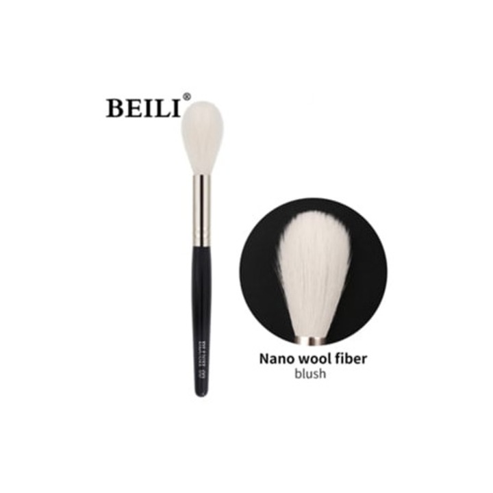 Set 100 pensule machiaj din par de capra negru Aquaforge