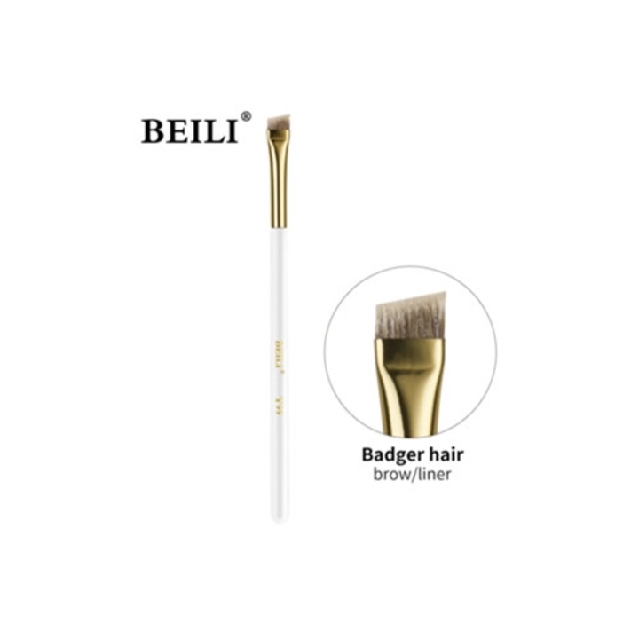 Set 100 pensule machiaj din par de capra negru, Aquaforge