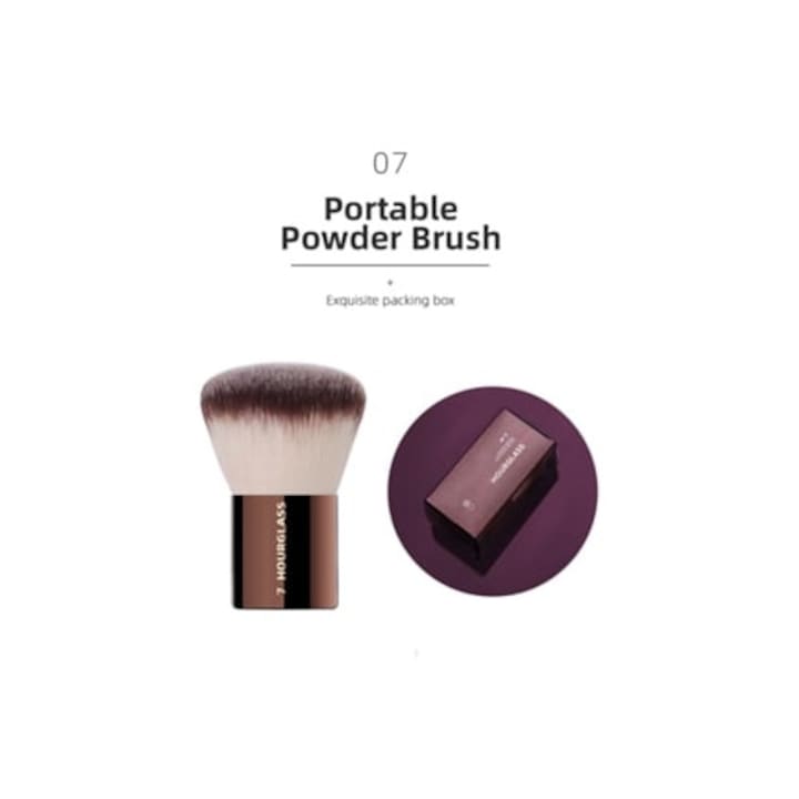 Set pensule machiaj Aquaforge, pentru pudra, fond de ten, corector, blush, bronzer, fard de pleoape