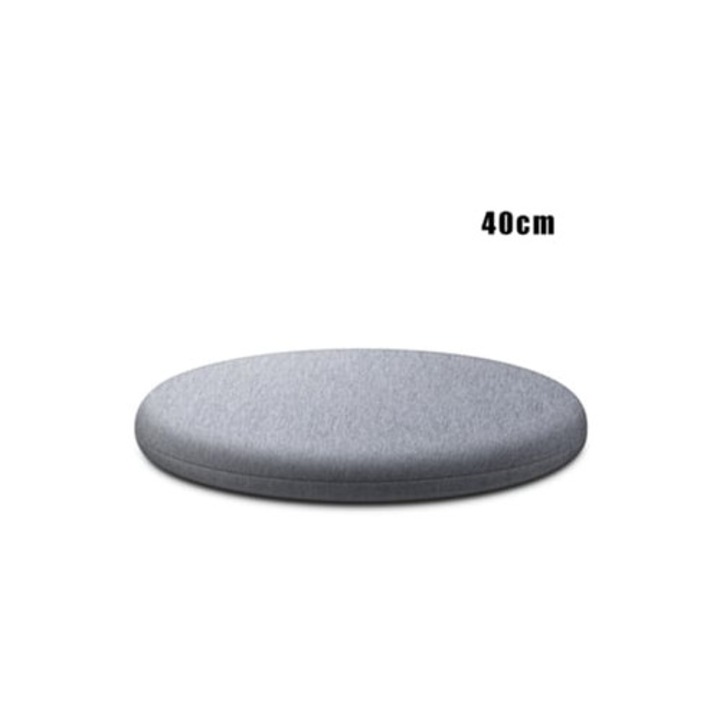Perna rotunda din spuma cu memorie, gri deschis, lavabila, pentru acasa, set.