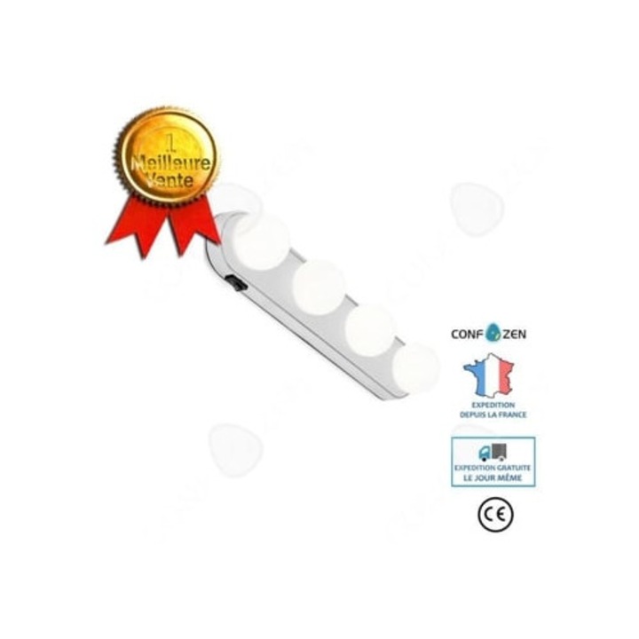 Oglinda cosmetica cu iluminare LED, model Hollywood, CONFOZEN, dimensiuni nedefinite