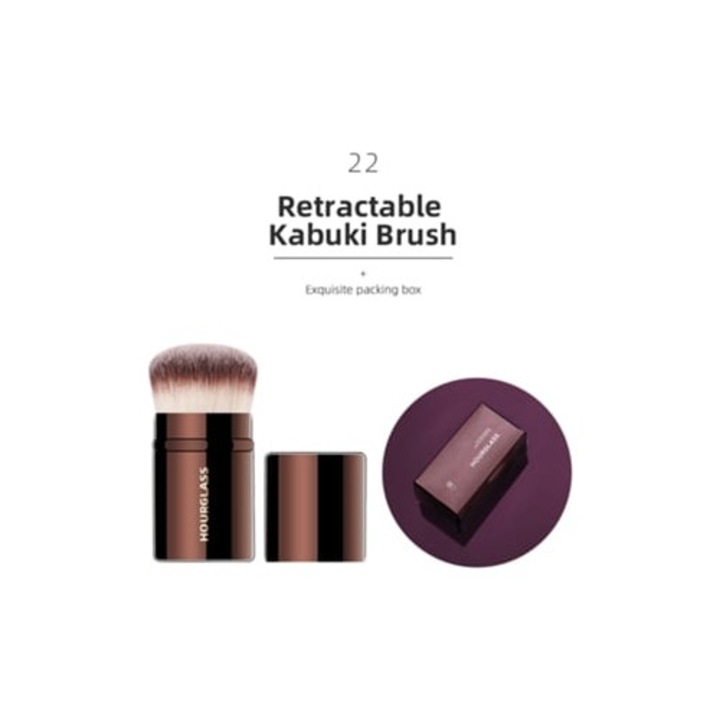 Set pensule machiaj Aquaforge, pentru pudra, fond de ten, corector, blush, bronzer, fard de pleoape