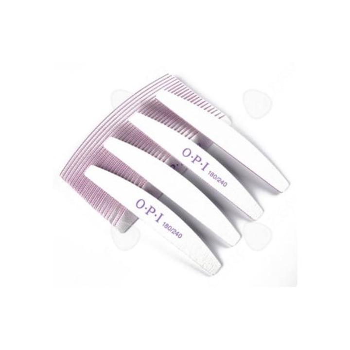 Set de 25 pile cosmetice profesionale double-sided 100/180, lavabile, alb