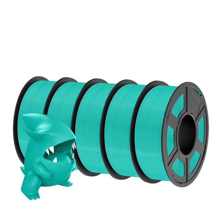 Filament 3D PLA, 1.75mm, verde, set 5 role