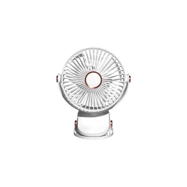 Ventilator mini de birou 360 ajustabil, 4000mAh, 5 viteze, portabil, silentios