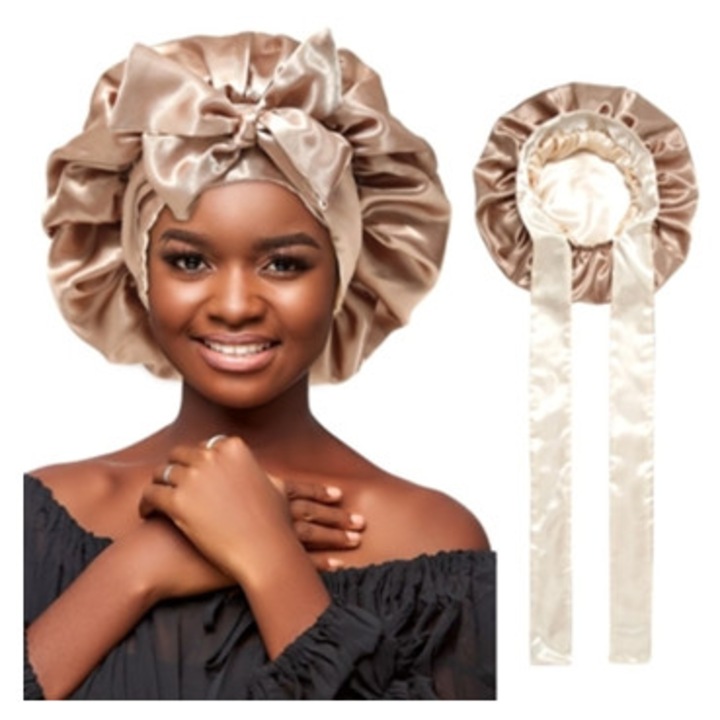 Caciula satinata pentru somn, Silkeslen, culoare cafea