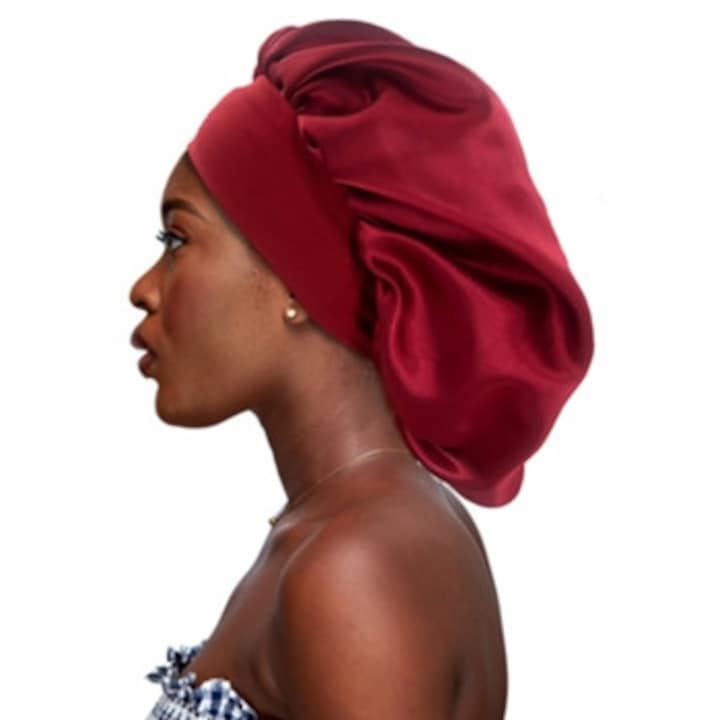 Голяма сатенена шапка за жени, копринено одеяло, еластичен, дизайн тукан