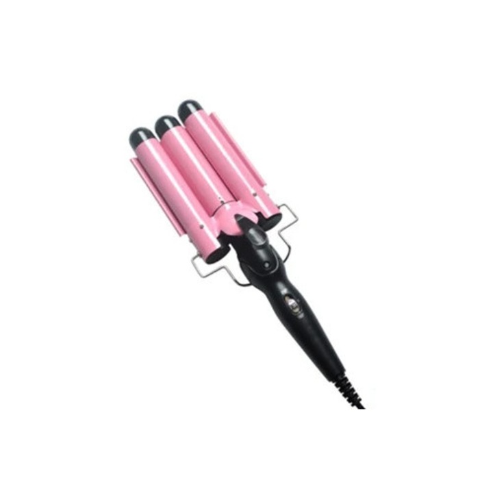 Professzionális hármas hajvasaló, környezetbarát ötvözet, nagy hullámok