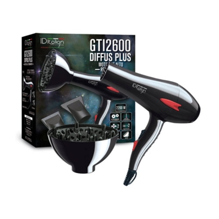 POSTQUAM Gti 2600 hajszárító, 2200 W, 3 hőmérsékletfokozat, diffúzorral