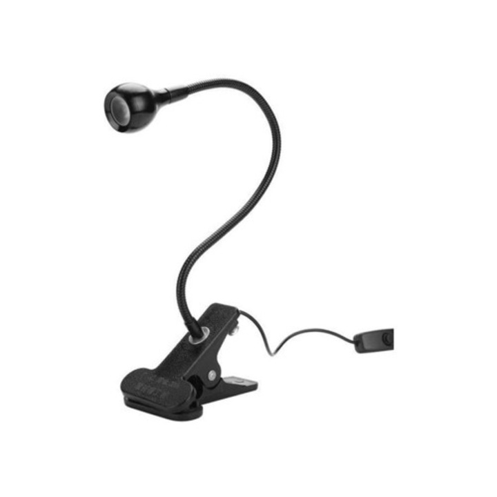 UV лампа за маникюр, 3W, с щипка и превключвател, USB, черна