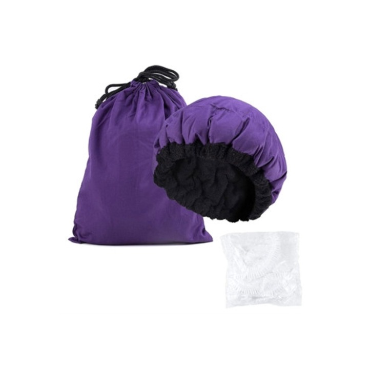 Hajszárító sapka, sérült haj ápolására, lila