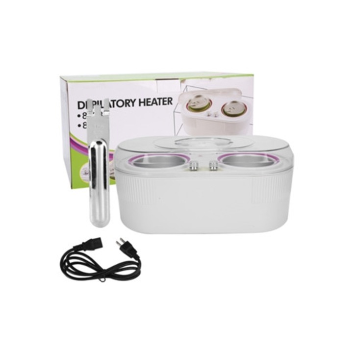Incalzitor de ceara dublu, 300W, 110V, priza US, alb