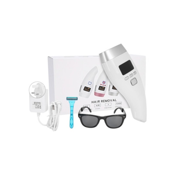 Epilator electric IPL, 990,000 de flash-uri, set
