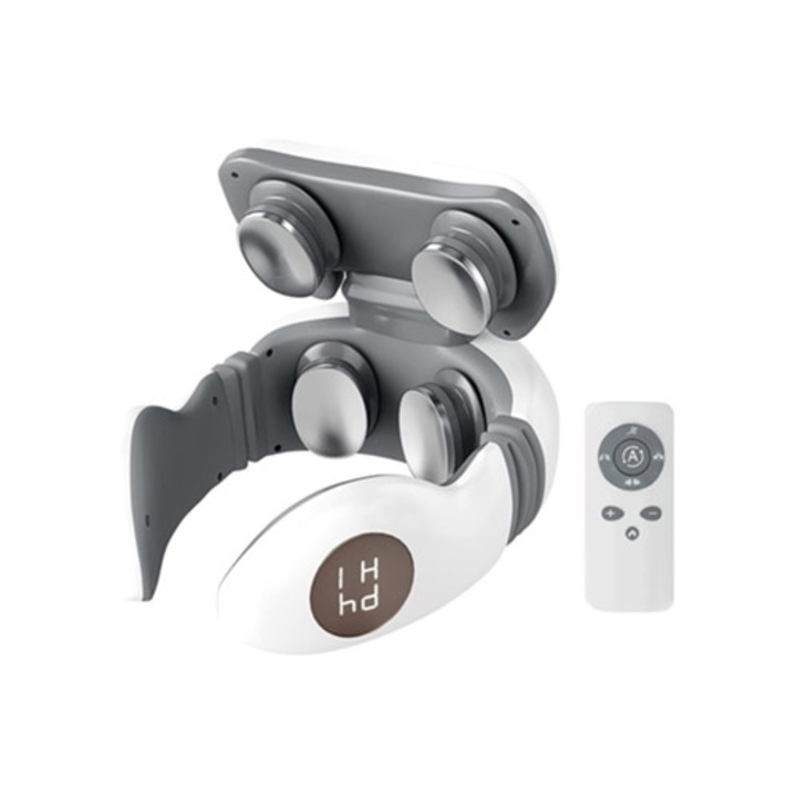 Aparat de masaj electric pentru coloana cervicala, control de la distanta, 5 moduri