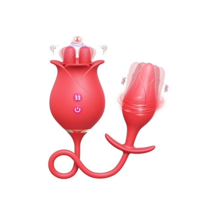 Kéthetes vibrátor masszírozó, rózsaszín, nőknek