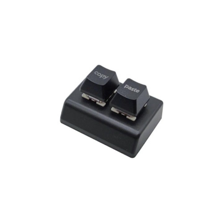 Tastatura personalizata 2 taste RGB, hotswap, neagra