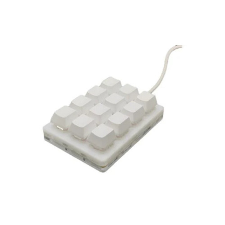 Tastatura programabila cu 12 taste, personalizabila, pentru birou si gaming, multicolor