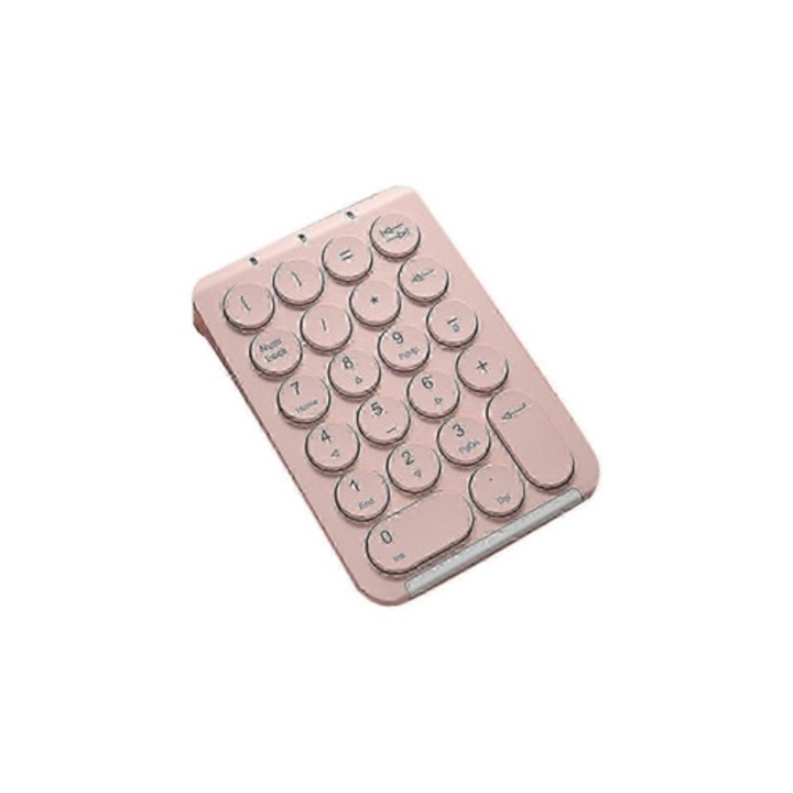 Tastatura numerica wireless Bluetooth cu taste rotunde si 22 de taste reincarcabile, multicolor