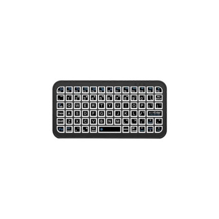 Tastatura wireless mini Bluetooth 5.2, 7 culori iluminare, reincarcabila, 5 inch