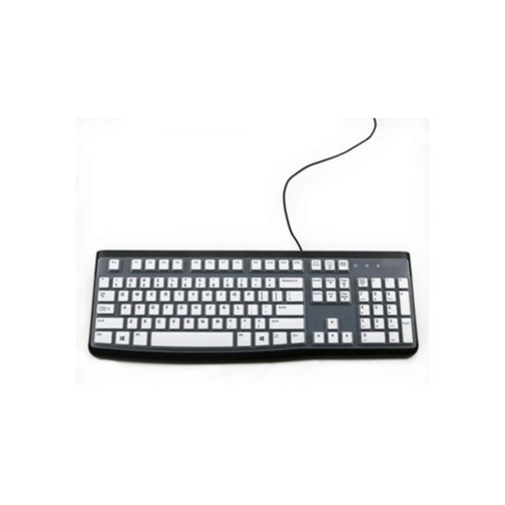 Folie protectie pentru tastatura K120 MK120, silicon, ergonomic, alb