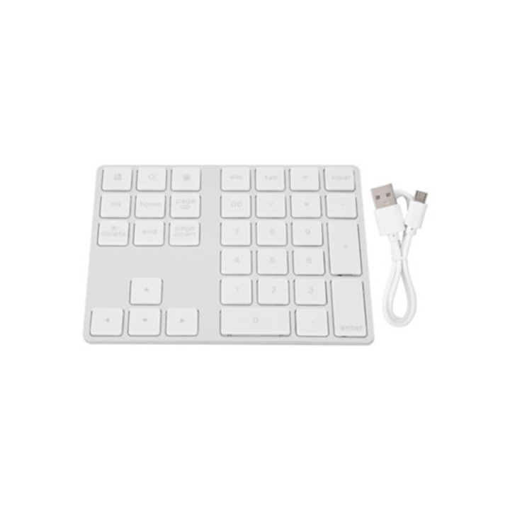 Tastatura numerica wireless BT308, 34 taste, dimensiune mica
