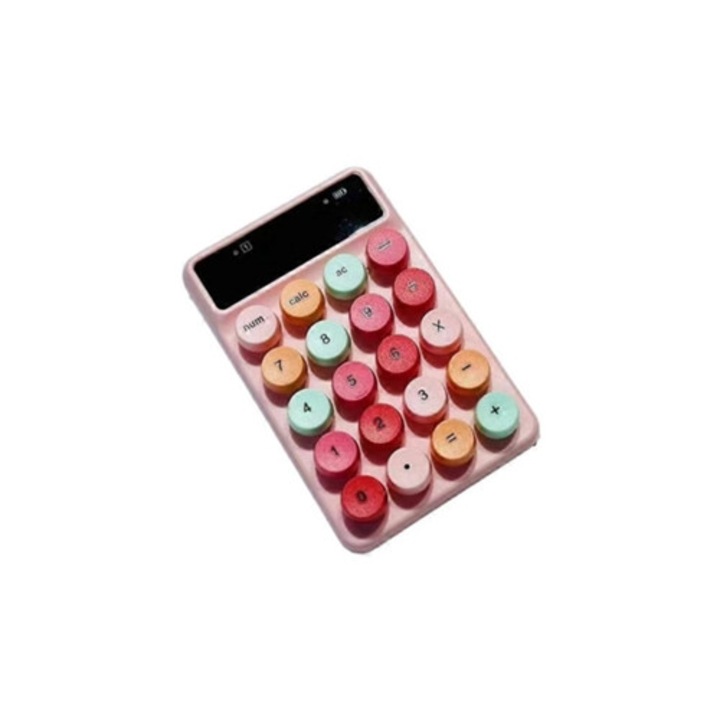 Tastatura wireless 2.4GHz, set cu keypad numeric, multicolor