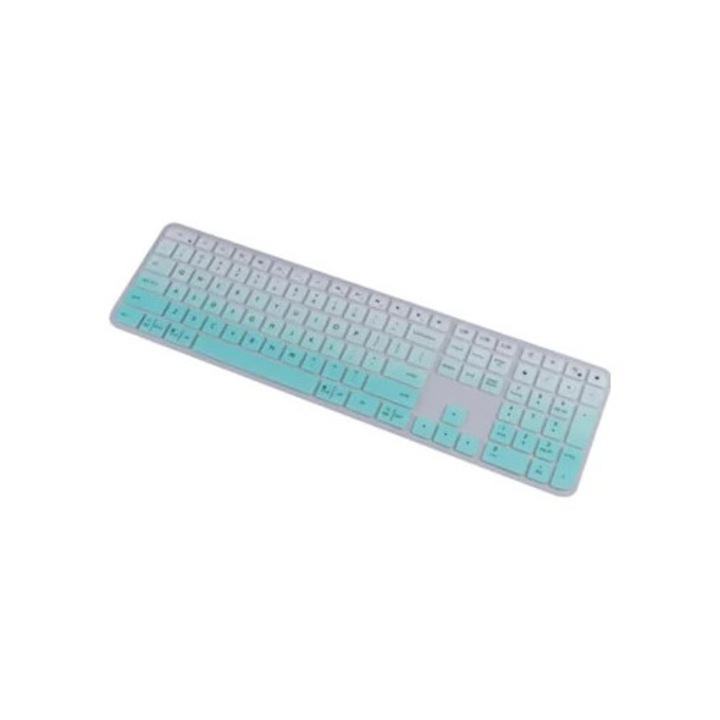 Protectie tastatura din silicon subtire pentru Craft MX Keys, capac ergonomic, alb