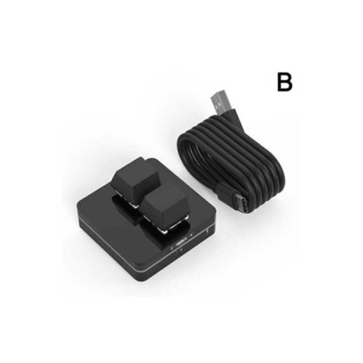 Tastatura personalizata cu 2 taste macro, mini tastatura numerica, mecanica, set