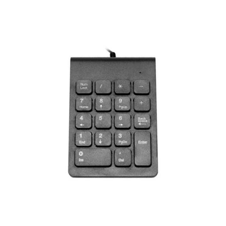 Tastatura numerica USB cu fir 18 cifre pentru laptop, compatibila cu Windows si Android