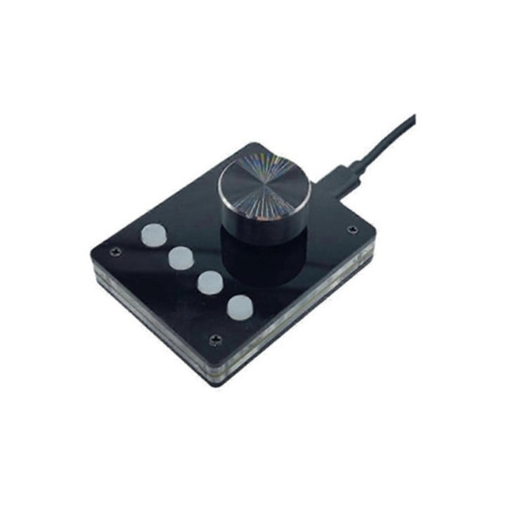 Tastatura multimedia programabila cu buton USB, mini tastatura macro, controler volum, dimensiune mica