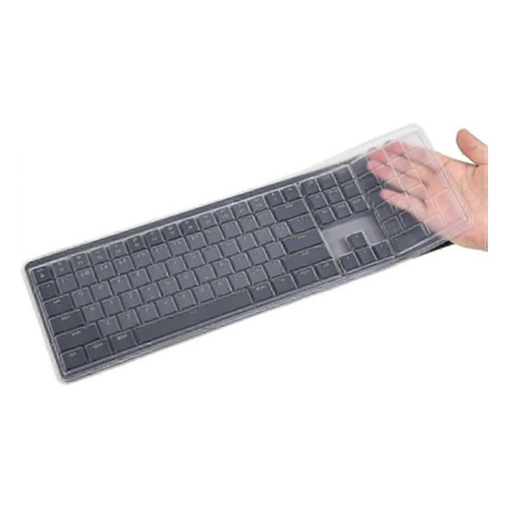 Husa protectie tastatura mecanica, Compatibila cu Logitech MX, Transparent