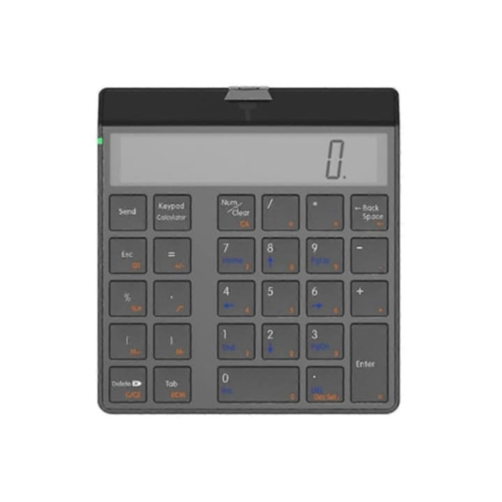 Tastatura numerica 4.0 Bluetooth cu functie de calculator, 2 in 1, neagra, Ly Ebike