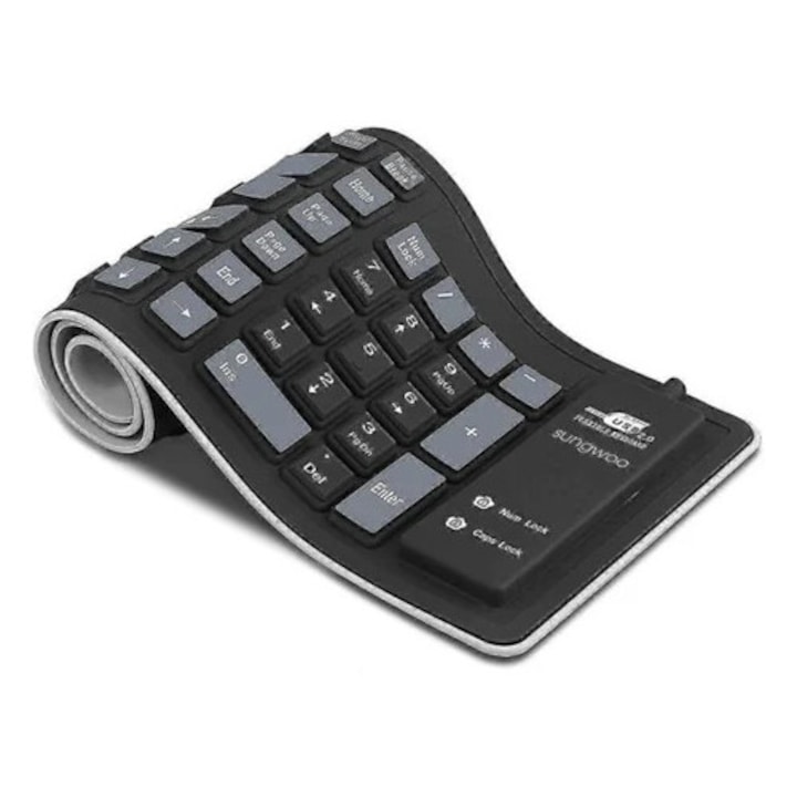 Tastatura USB programabila cu 3 taste, neagra, 1m cablu, pentru Windows, MacOS, Linux