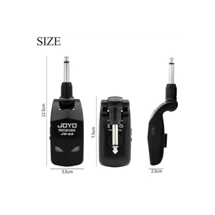 Vezeték nélküli audio adó és vevő gitárhoz, 03-as szett, többszínű