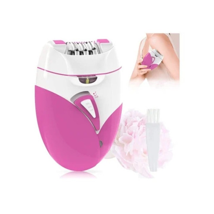 Epilator AUJEZON Km-189A pentru indepartarea parului facial, axile, corp si picioare, alb