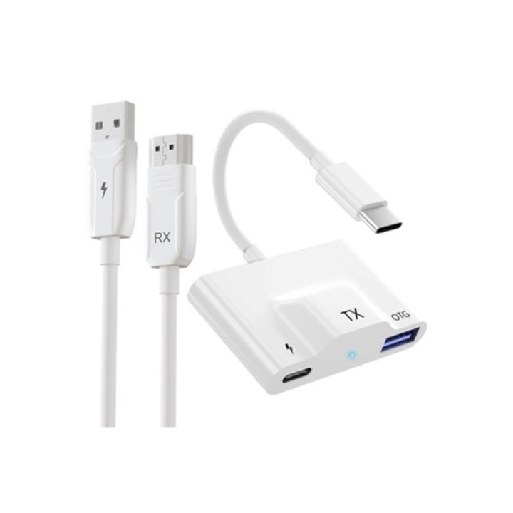 Vezeték nélküli USB-C adó és vevő, HDMI-kompatibilis, készlet