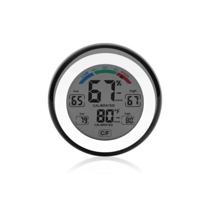 Termometru digital de interior Ehstmind, umiditate si temperatura, negru