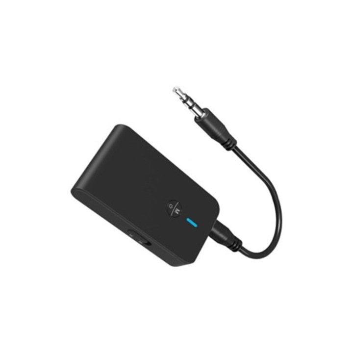 Transmitator si receptor Bluetooth 5.0, adaptor audio wireless 3-in-1, 3.5mm, negru