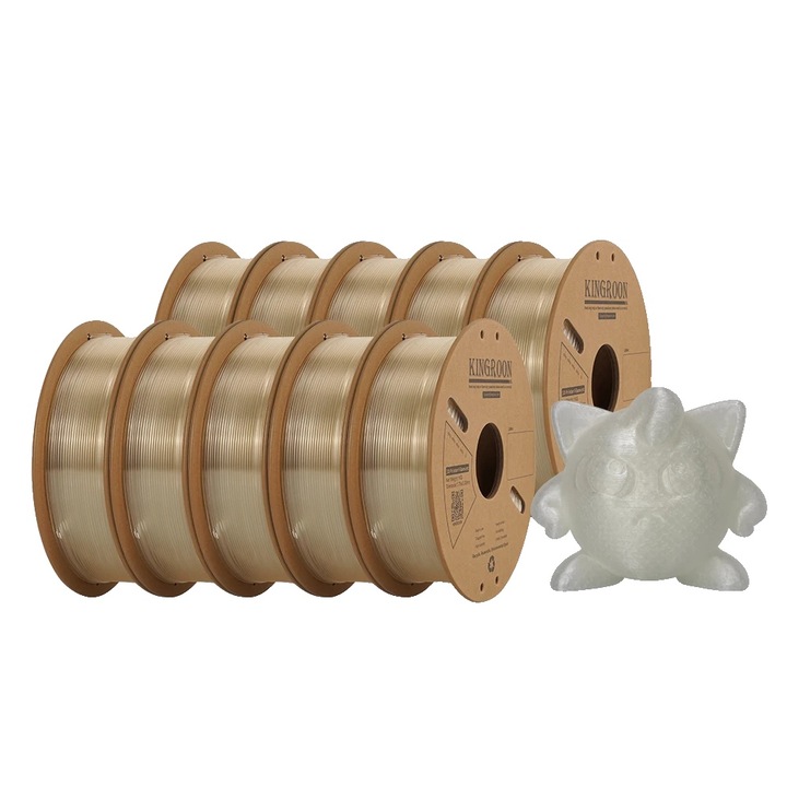 Filament 3D PLA, 1.75mm, transparent, material ecologic, consumabile 3D
