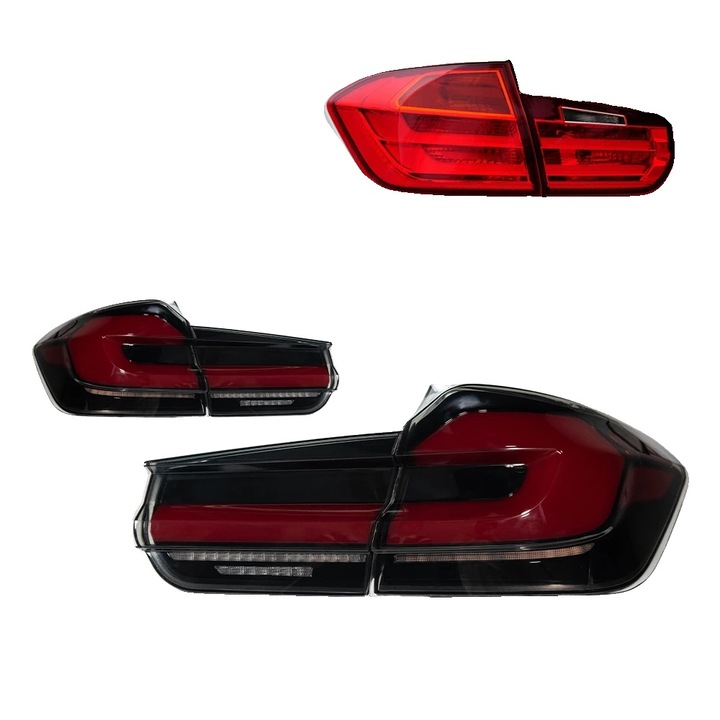 Set stopuri LED, rosu, 4 buc., design multifunctional