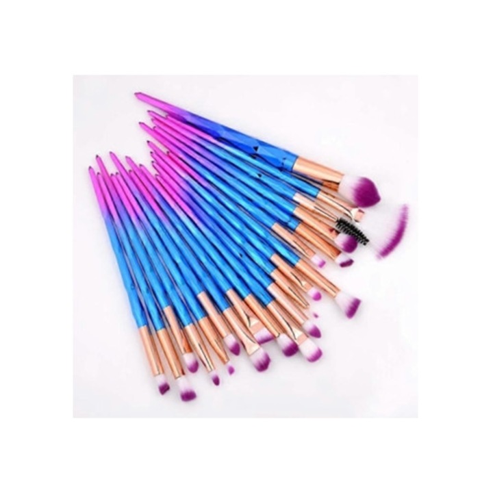 Set de 20 pensule de machiaj Barsinfi, roz