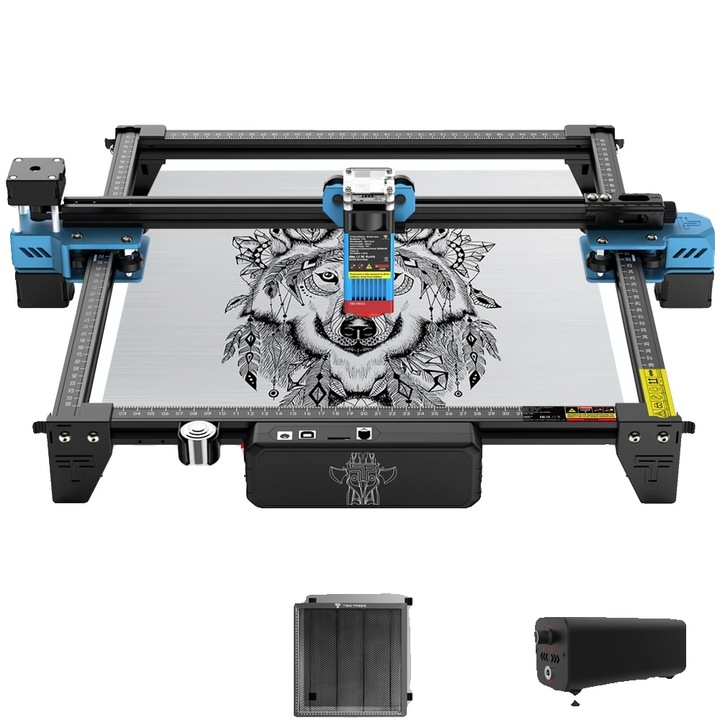 Masina de gravare laser CNC, 40W, control WiFi, 300x300mm, set 640W TTS-55 PRO, priza EU