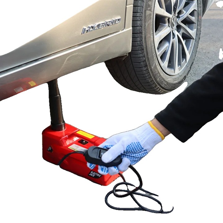 Elevator electric pentru masini, 5 tone, rosu, 155-530mm, 150W, set compact