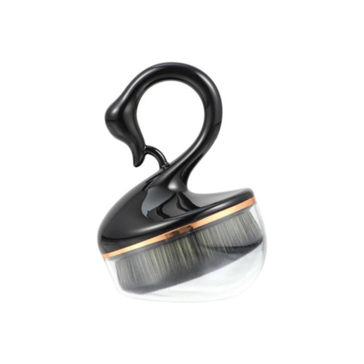 Pensula ovala pentru fond de ten, aplicatoare si pensule machiaj, roz, set