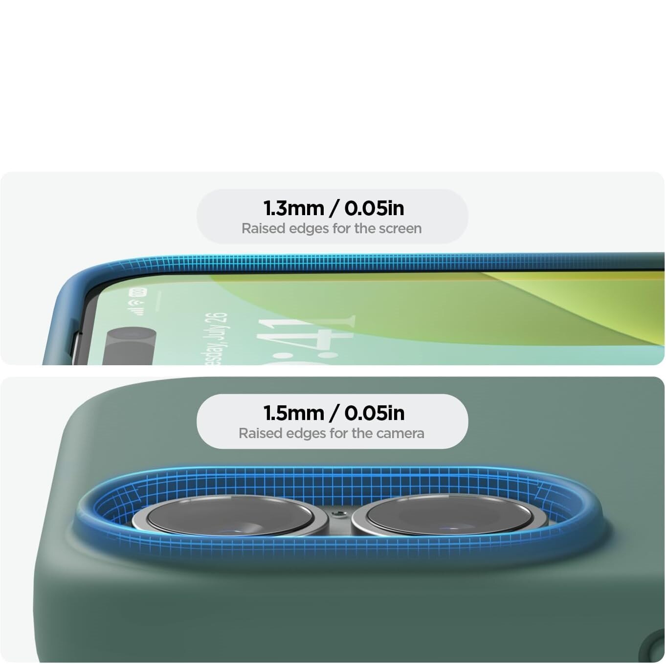 Husa protectie compatibila cu iPhone 17, ultra slim, silicon Verde Army, interior din microfibra, PlanetPhone