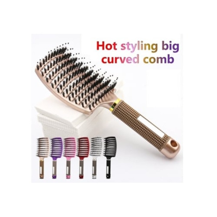 Set de 2 perii de par curbate