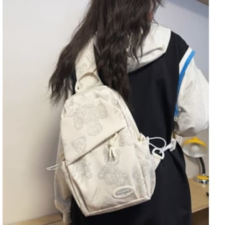 Válltáska, kis sport hátizsák, bézs