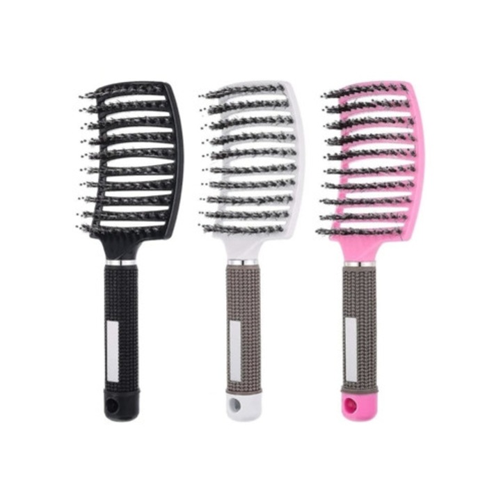 Set 3 Perii de Par, Curbe, Ventilate, pentru Coafare